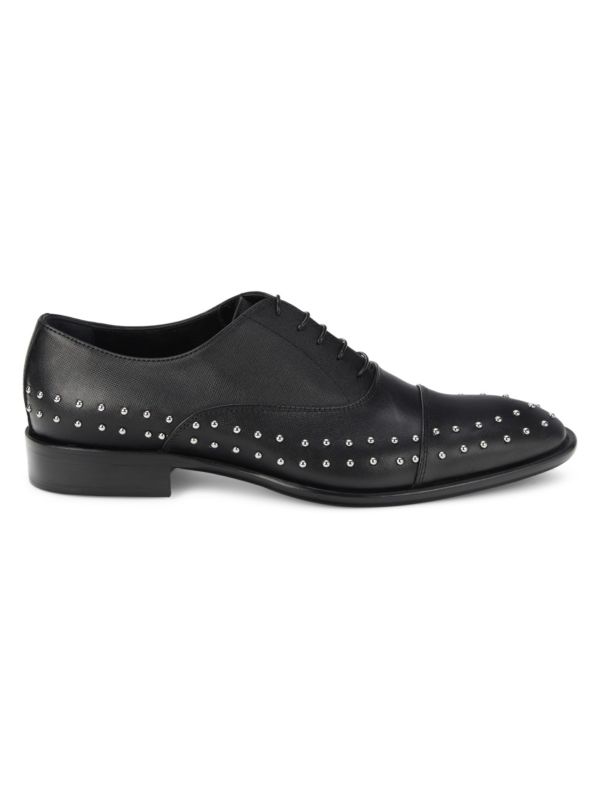 John Richmond Studded Leather Oxfords